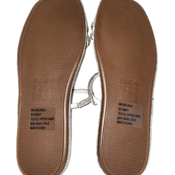 New In Box Size 9.5 MIX No. 6 Milinda Strappy Rhinestone Flat Sandal - Picture 3 of 7